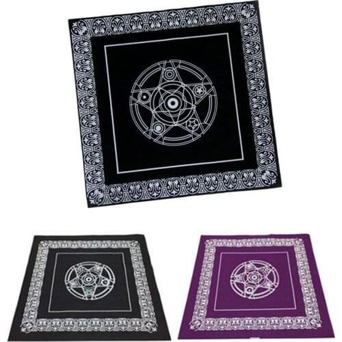 1 pcs Tarot Cards Game Pad Rider Show Tablecloth Nylon Table Cloth Mat Black Purple Magic Of Mystery Predict The Future Kid Toy
