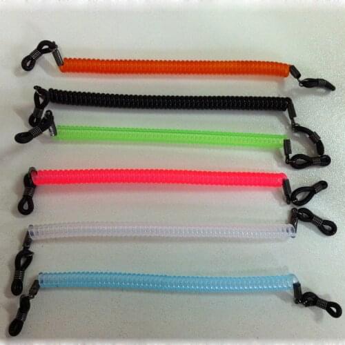 12pcs/lot Elastic Kids Junior Children Eyeglass Nylon Spiral Coil Sport Cords Retainer Spectacle/Sunglass String Band