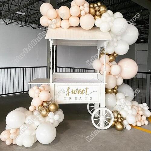 168pcs Double Cream Peach Latex Balloon Arch Kit Wedding Background Birthday Party Event Balloon Garland Baby Shower Decoration