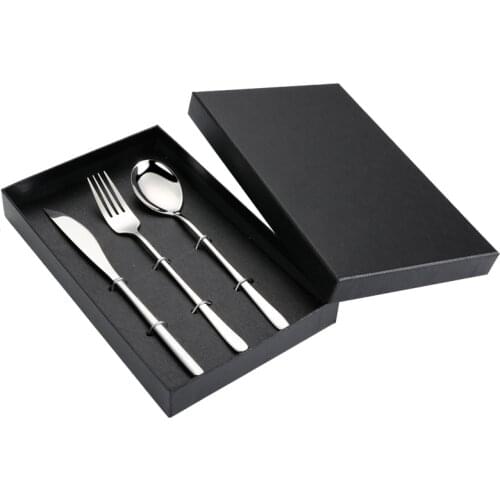 3pcs/Set Creative Stainless Steel Cutlery Set Dinner Travel Dinnerware Fork Knife for Wedding Hotel Flatware Couvert De Table