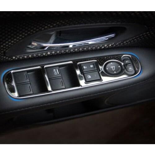 4 Pcs/set Stainless Steel Car Interior Window Lifter Panel Sticker for Honda HRV HR-V VezeL LHD 2014 2015 2016
