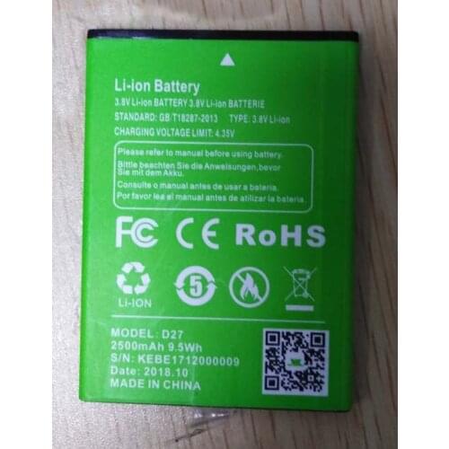 XGODY D27 phone battery 2500mah 3.8V for XGODY D27 Smartphone Android 7.0 5.5Inch Screen phone-free shipping