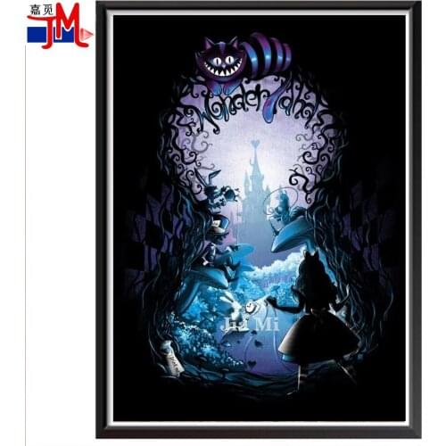 Diamond Painting Cartoon Cat Girl 5D Mosaic Cross Stitch Wonderland Castle Diy Embroidery Full Square Round Drill Handmade Decor