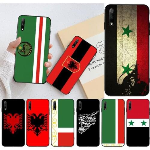 Albania Syria Chechen State Flag Phone Case For Huawei Nova 6se 7 7pro 7se honor 7A 8A 7C Prime2019