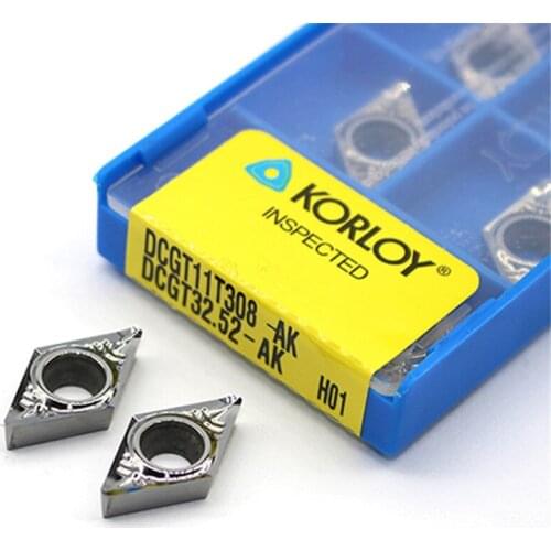 DCGT11T304 / DCGT11T308 AK H01 10pcs Aluminum cutter blade Insert Cutting Tool turning tool CNC Tools AL +TIN Alloy wood anw