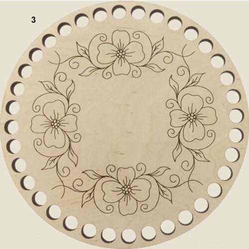 Round 20pc/LOT x15cm/5,90in Free shipping Wooden Bottom For Crochet Baskets