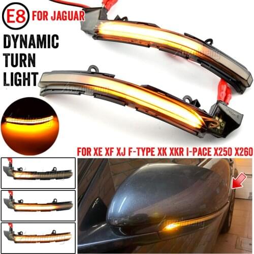 Dynamic Turn Signal LED Side Mirror Indicator Blinker Sequential Light For Jaguar XE XF XJ F-TYPE XK XKR I-PACE X250 X260