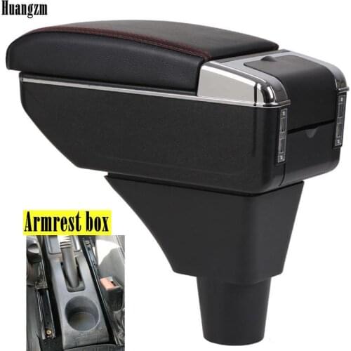 For Nissan Almera Armrest box central Store content box with cup holder ashtray with USB interface