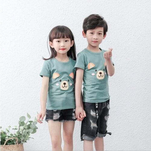 Baby boys girls t-shirt summer cotton shirt for 2-10T little kids tops children clothes cartoon car cute Tees unisex shirt 1pcs