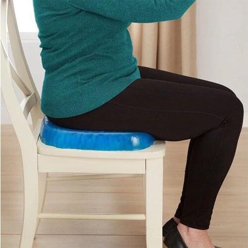 Flexible Ice gel Cooling Pad Seat Cushion with Black Non-slip Comfortable Massage Seat Office Chair Health Care Pain Release