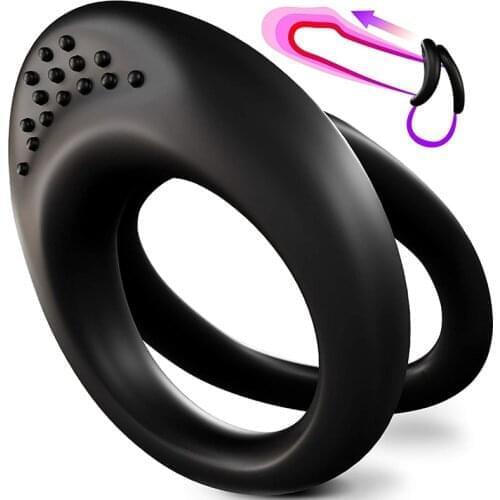 Penis Ring Elastic Scrotal Binding Delay Ejaculation Clitoris Stimulation Male Chastity Device Cock Ring Sex Toys for Men