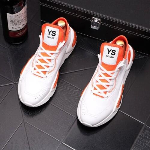 Luxury Mens Sports Sneakers 2022 Patchwork Causal Flats Lace Up Platform Shoes Walking Zapatillas Hombre