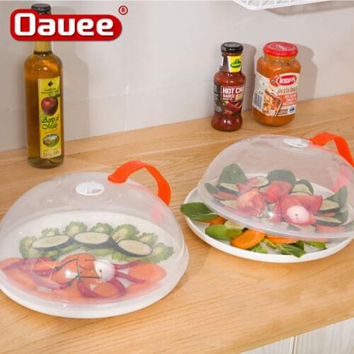 Newest Kitchen Food Preservation Cover Microwave Oven Anti-scalding Oil-proof With Handle Rotatable Stomata Heat Resistant Lid