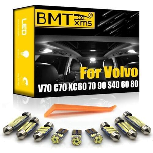BMTxms For Volvo C30 C70 S40 S60 S70 S80 S90 V50 V60 V70 V90 XC60 70 90 Canbus Vehicle LED Interior Map Dome Trunk Light Kit