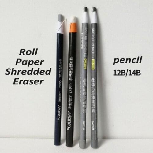 Roll Paper Shredded Eraser Pencil Rubber Sketch Highlight Rubber Sketching Drawing Revise Details Cute Kawaii School Supplies