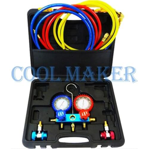 Manifold gauge set R134a 134a R22 R12 R410a for auto air conditioning tool