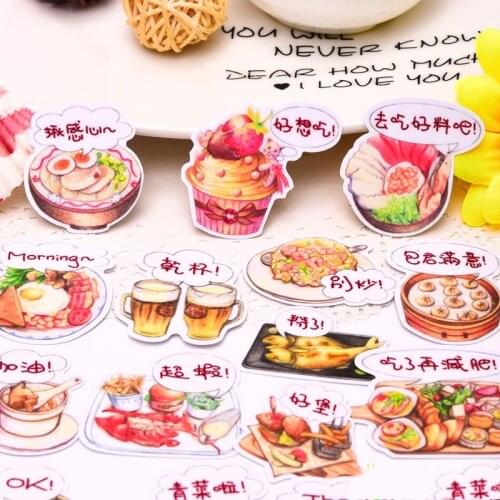 16pcs Cute Kawaii self made Healing food scrapbooking for Phone Luggage Cartoon fairy Paper stickers / Waterproof stickers
