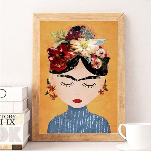 Canvas Printed Pictures Wall Art Nordic Paintings Watercolor Creative Women Home Decoration Module Poster Living Room Unframed