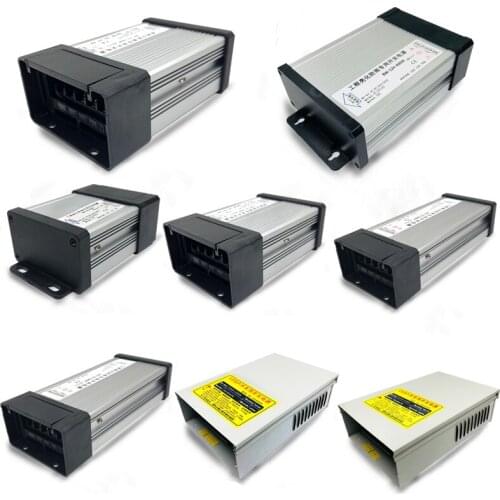 DC 12V 24V Rainproof switching power supply 60W 100W 150W 200W 250W 350W 400W outdoor LED Driver Lighting Transformers ac-dc