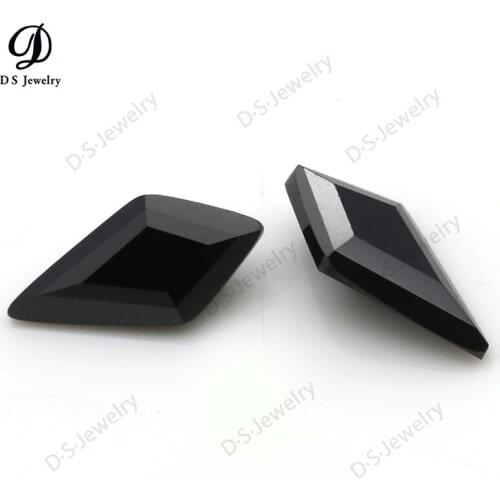 Wholesale Black Cubic Zirconia Loose Gemstone CZ Kite Gemstone Zircon For Jewelry