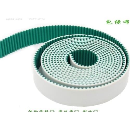 HTD3M HTD5M HTD8M cloth green polyurethane opening belt