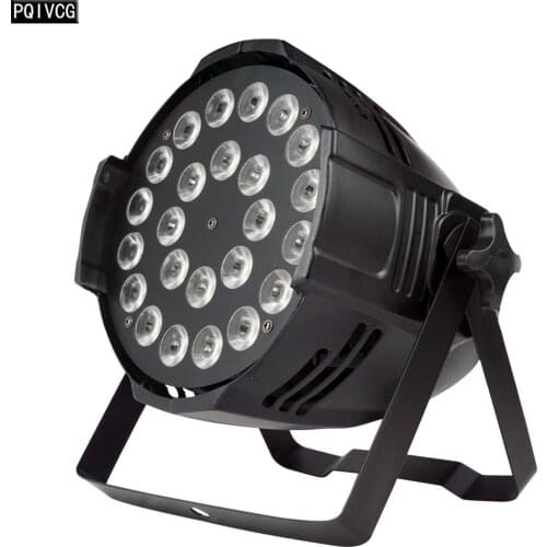 24x18w RGBWA UV LED Par light 6-in-1/4-in-1 flat par lights profession dmx512 led lights dj lights withDMX signal cable + hook