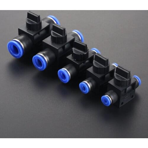 0-60°C Pneumatic Ball Valve Manual Shut-Off Push In Fitting Air Water Hose Tube for Air/Water Hose & Tube Airline 4/6/8/10/12mm