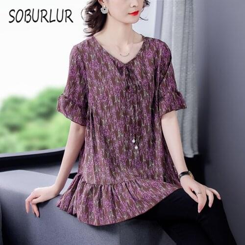 SOBURLUR Women's T-shirts With Print