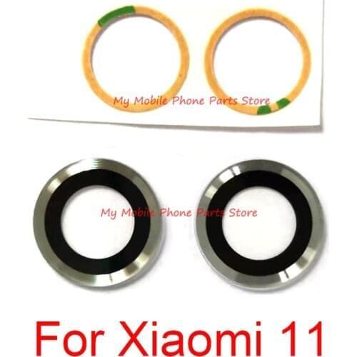 Cell Phone Rear Back Camera Glass Lens For Xiaomi 11 Mi11Back Main Camera Lens Glass With Glue Sticker Tape Repair Parts