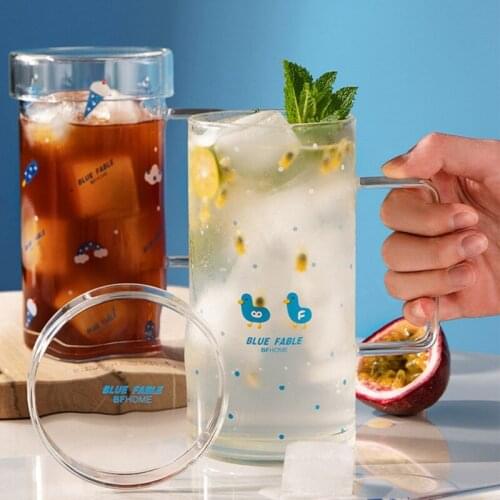 700ml Heat Resistance Clear Glass Coffee Mug Tea Milk Juice Cup Water Beer Drinking Mug Large Office Drinkware With Handle