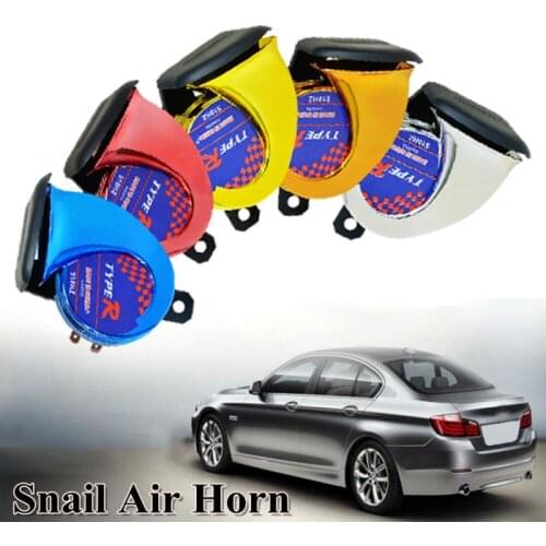 300db Loud 12V Universal Waterproof Electric Snail Horn Air Horn 12v Raging Sound For Car Motorcycle Truck Boat For Auto Siren