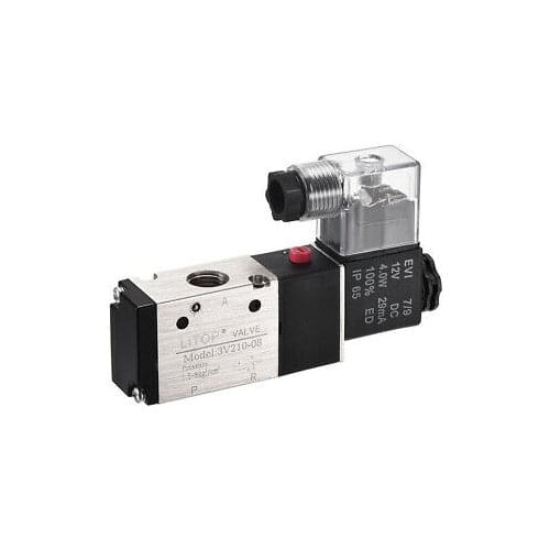 1pc Air Single Electrical Control Solenoid Valve DC 12V 24V AC 110V 220V 3Way 2Position 1/4"PT Thread