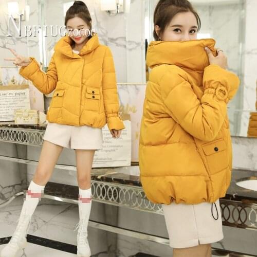 Women Parkas Short Style 2020 New Korean Students Loose Thick Female Coat