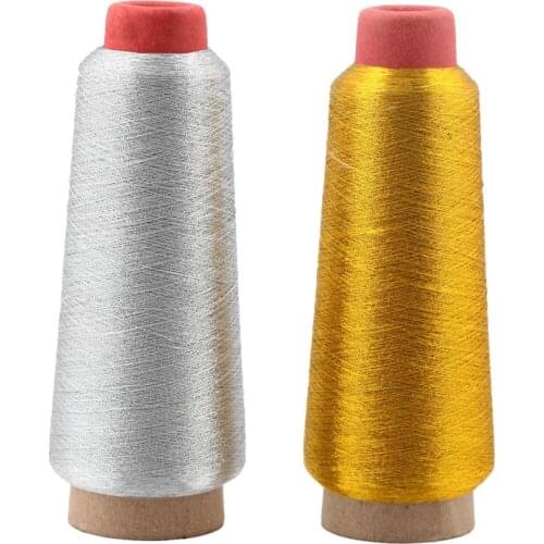 Gold Silver Computer Cross-stitch Embroidery Threads 3000M Sewing Thread Textile Metallic Yarn Woven Sewing Machine Cones Line