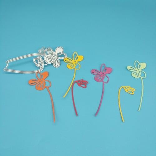 2 flowers, Christmas flower metal cutting die, scrapbook, photo album, greeting card, DIY decoration, handmade art