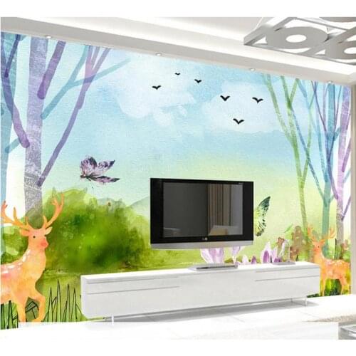 3d photo wallpaper 3d murals wallpaper for walls 3 d Elk Nordic style elegant background wall paper bedroom wallpaper decor