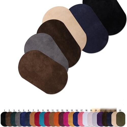 5pcs DIY Multicolor Suede Fabric Patch Iron On Patches Repair Elbow Knee Small Patches For Clothes Stickers Sewing Accessories