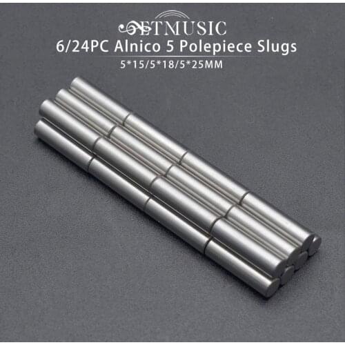 6/24pcs Humbucker Magnetized Alnico 5 Electric Guitar Pickup Polepiece Slug Pole Slug /Pickup Magnet Slug Rods/18mm
