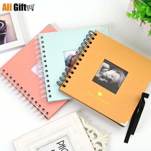 Fashion Photo Album DIY Handmade Creative Scrapbook Photo Journal for Baby Family DIY Picture Album Candy Color Photo Album