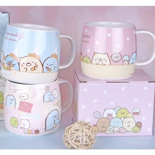 Anime Cartoon Sumikko Gurashi Corner Bio Cartoon Cute Ceramic Mug Drinking Milk Coffee Tea Water Cups Home Office Breakfast Cup