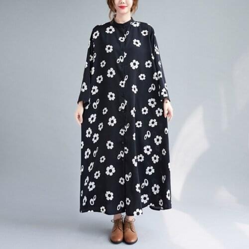 ARCSINX Oversized Womens Shirt For Large Size 3XL 4XL 5XL 6XL 7XL 8XL Black Floral Womens Blouse Plus Size 9XL 10XL Long Shirt