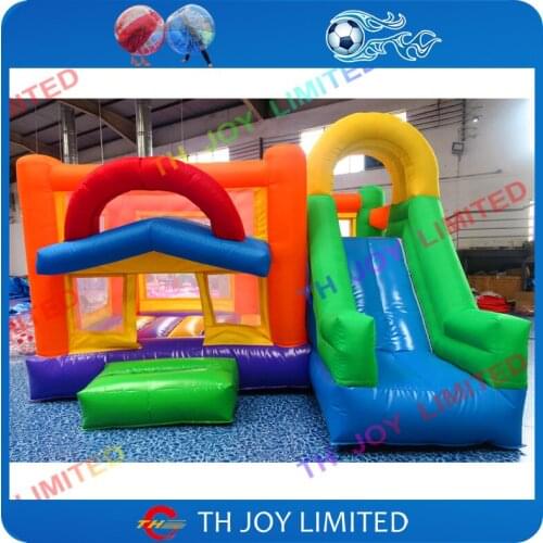 Free shipping cheap inflatable bouncer, small home use inflatable caslte with slide, popular inflatable air bouncy jumper