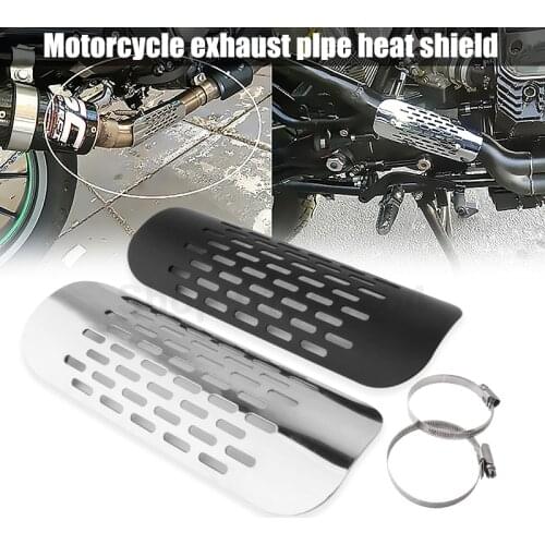 Black /Chrome Motorcycle Exhaust Muffler Pipe Heat Shield Cover Guard Protector Universal For Harley For Honda For Yamaha Custom