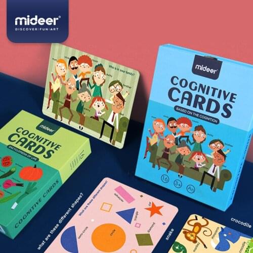 Mideer children English Situational Cognitive Learning Cards baby Enlightenment Early Learning education toys for kids 3Y
