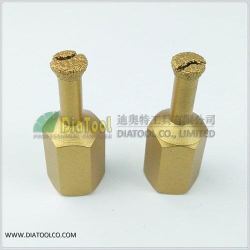 DIATOOL 2pcs M14 Dia10mm Brazed Diamond Core Drills For Extension Holes, Curtain Wall Back Bolt Dry Hanging Drill Bits