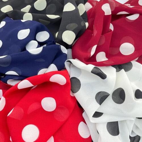 Hijab Fabric Bubble Chiffon 3cm Dot Dropping Breathable Skirt Shirt Scarf Material