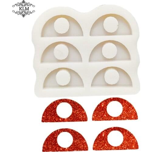 KLM half-moon silicone mold Straw Topper mould for milk tea shop top cover straw tool kitchen baking tool