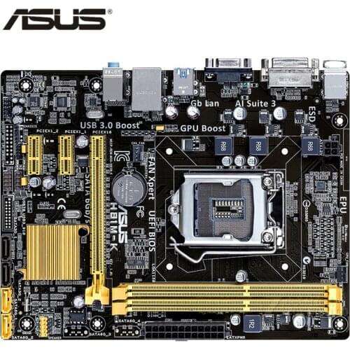 LGA 1150 ASUS H81M-K Motherboard Micro ATX H81M-K Systemboard H81M DDR3 For Intel H81 16GB Desktop Mainboard USB 3.0 H81MK Used
