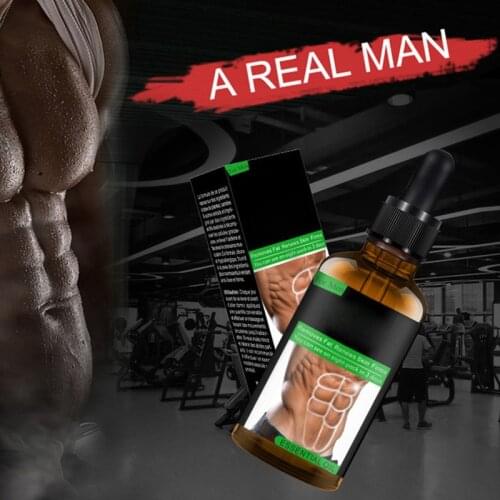 New Powerful Stronger Abdominal Muscle Essential Oil Men Strong Anti Cellulite Fat Burning Weight Loss Product