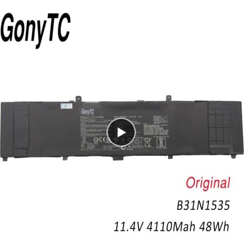 GONYTC B31N1535 11.4V 48Wh Original B31N1535 Laptop Battery For ASUS ZenBook UX310 UX310UA UX310UQ UX410UA UX410UQ Laptop Tablet